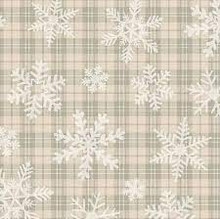 Natural Snowflakes on Plaid - Timeless Treasures Cotton (CD1466nat)