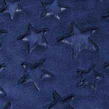 Navy Luxe Embossed Stars - Shannon Fabrics Cuddle Minky (LCSTARSNAVY)