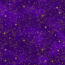 Purple Stars In The Firmament Metallic - Timeless Treasures Cotton (CM2546-PURPLE)