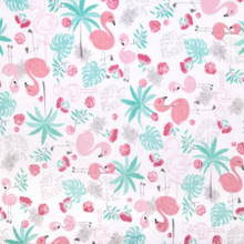 Flamingle Blush Digital - Shannon Fabrics Cuddle Minky