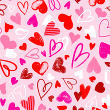 Je T'aime Love Hearts on Pink - Dashwood Studio Cotton (JETA2251)