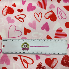 Je T'aime Love Hearts on Pink - Dashwood Studio Cotton