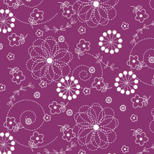 Violet Red Doodles - Maywood Studios Cotton (8246M-VR)