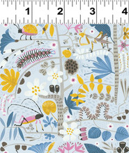 Light Grey Jungle Jive Bugs - Clothworks Cotton (Y3113-5