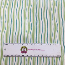 Mint Jungle Jive Stripe - Clothworks Cotton