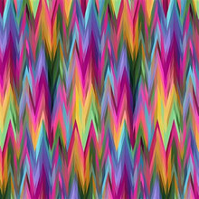 Divine Nature Chevron Multi Bright - Clothworks Cotton (Y3882-56)