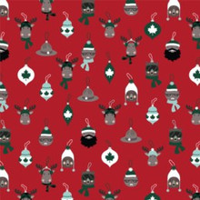 Cardinal Critter Ornaments - Robert Kaufman Flannel (22573-94)