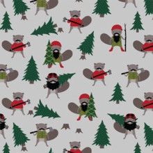 Tree Cutting Titanium - Robert Kaufman Flannel (22576-357)