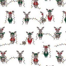 Moose Lights Purely Canadian Eh - Robert Kaufman Cotton (22574-1)