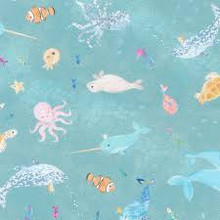 Sea Life Dolphin - Robert Kaufman Cotton (AXGD22226398)