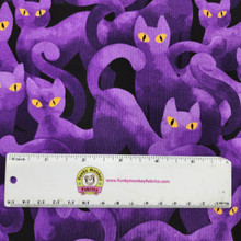 Boo Cats Purple Punch - Hoffman Fabrics