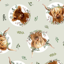 Wild Highlands Penny Digital - Shannon Fabrics Cuddle Minky (dcwildhighlandspenny)