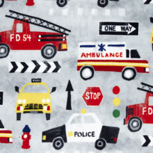 1st Responders Multi Digital - Shannon Fabrics Cuddle Minky (dc1strespondersmulti)