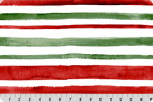Red/Green Stripe Digital - Shannon Fabrics Cuddle Minky ( DCSTRIPEREDGREEN