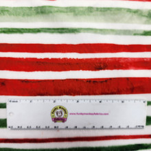 Red/Green Stripe Digital - Shannon Fabrics Cuddle Minky
