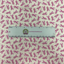White/Pink Cancer Awareness Ribbons - Elizabeth's Studio Cotton