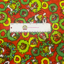 Grinch Wreaths Red - Robert Kaufman Minky