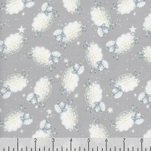Reach For the Stars Sheep on Grey - Wilmington Prints Cotton (96467-919)