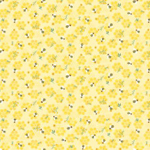 Yellow Bee On Honey Combs - Timeless Treasures Cotton (CD3490-YELLOW)