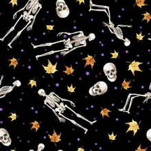 Skeletons on Black - Studio E Cotton (7872-99 )