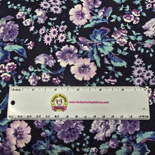 Aubergine Dark Blue Packed Floral - Wilmington Prints Cotton