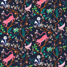 Jungle on Navy - Blossom Days - Dashwood Studio Cotton (Blos2338)