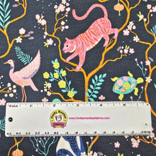 Jungle on Navy - Blossom Days - Dashwood Studio Cotton
