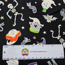 Glow-O-Ween Friends Glow in the Dark - Benartex Cotton
