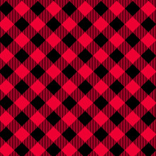 Red/Black Bias Buffalo Check - Henry Glass Cotton (9300-89 red/blk)