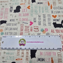 Purrfect Partners Cream - Wilmington Prints Cotton