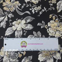Lockwood Manor Floral on Black - Wilmington Prints Cotton