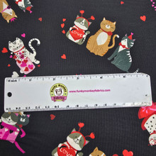 Kitty Love Black - Love You Fur-Ever - Benartex Cotton