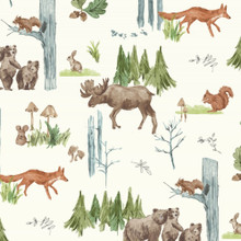 Lil Pine Pals Digital - Shannon Fabrics Cuddle Minky (dclilpinepalsnatural)