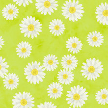 Daisy Garden Lime - 3 Wishes Cotton (21105GRN)