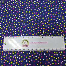 Multi Dots Navy - 3 Wishes Cotton