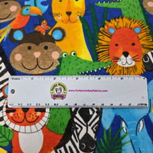 Blue Jungle Animals - AE Nathan Flannel