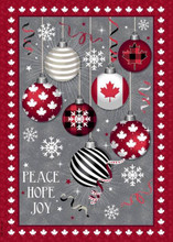 Peace Hope Joy Canadian Christmas Panel - Windham Fabrics Cotton (52235DP-2)