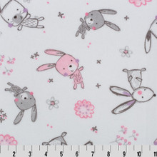 Bunny Hop Blush - Shannon Fabrics Minky