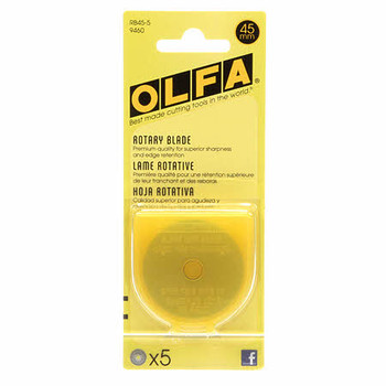 Olfa 45mm Rotary Cutter Replacement Blade 5 pack Olfa 45mm Rotary Cutter Replacement Blade 5 pack