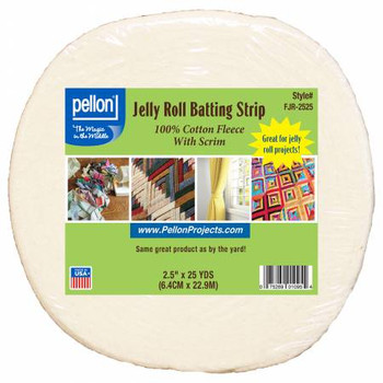 Pellon Cotton With Scrim Jelly Roll Batting 2.5" x 25yds Pellon Cotton With Scrim Jelly Roll Batting 2.5" x 25yds
