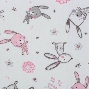 Bunny Hop Blush Minky - 1/2 yard Bunny Hop Blush Minky - 1/2 yard