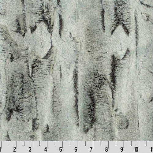 Sterling Fox Black/Silver Luxe - Shannon Fabrics Minky (lcsilvfoxsterlingblack)