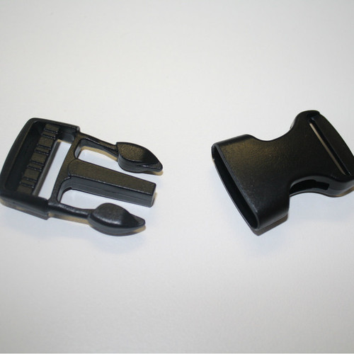 1" Plastic Buckle - Black