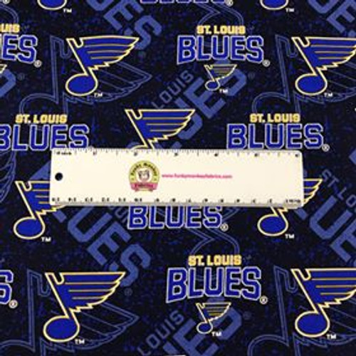 NHL - St. Louis Blues Tone on Tone Blue Yardage
