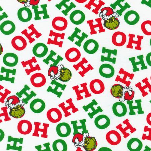HoHoHo Grinch - Robert Kaufman Cotton (ADE 20997 223)