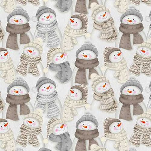 Simply Taupe Snow Day Digital - Shannon Fabrics Cuddle Minky (DCSNOWDAYSIMPLYTAUPE)