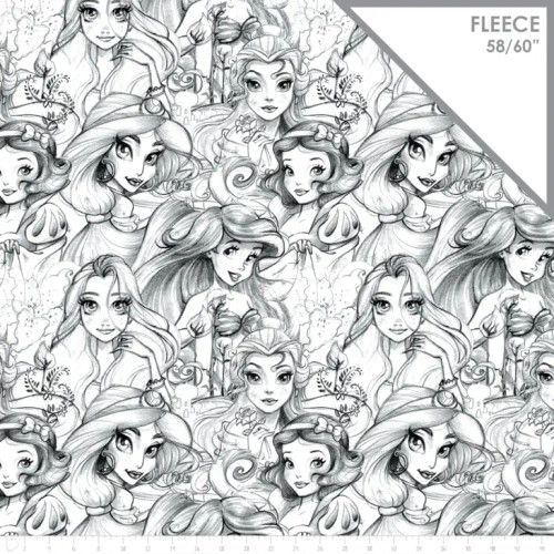 Disney Princesses Black & White - Camelot Fleece (85100002A-01 White)