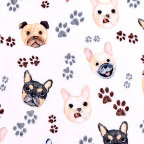 Doggy Doggy Daze Cloud Cuddle - Shannon Fabrics Cuddle Minky (CCDOGGYDAZESNOW)