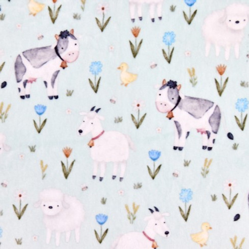 Little Farm Multi Digital - Shannon Fabrics Cuddle Minky (dclittlefarmmulti)