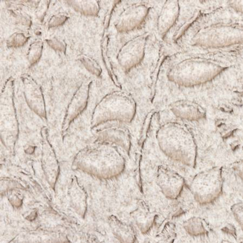 Simply Taupe Heather Poppy Embossed Luxe - Shannon Fabrics Cuddle Minky (lchpoppysimplytaupe)